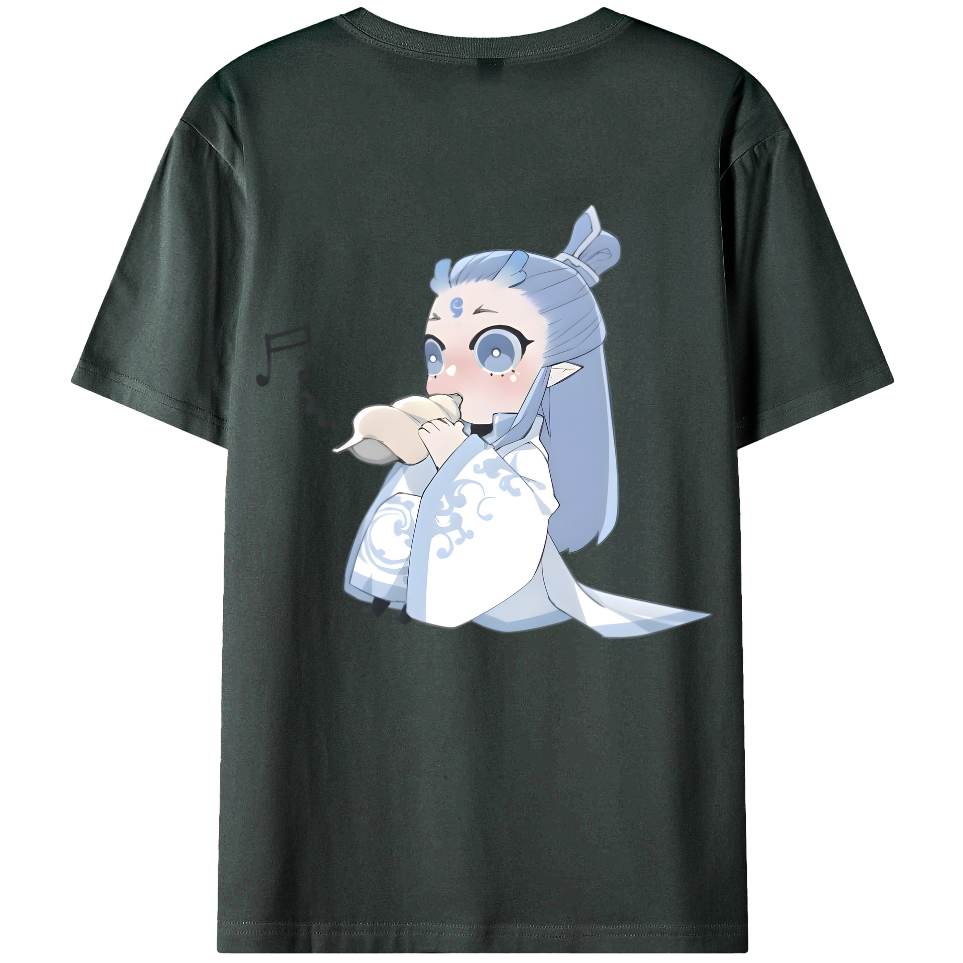 （画像用） Ne Zha 2 ナタ 魔童の大暴れ 綿100％ メンズ半袖Tシャツ（バックプリント） 通気性
